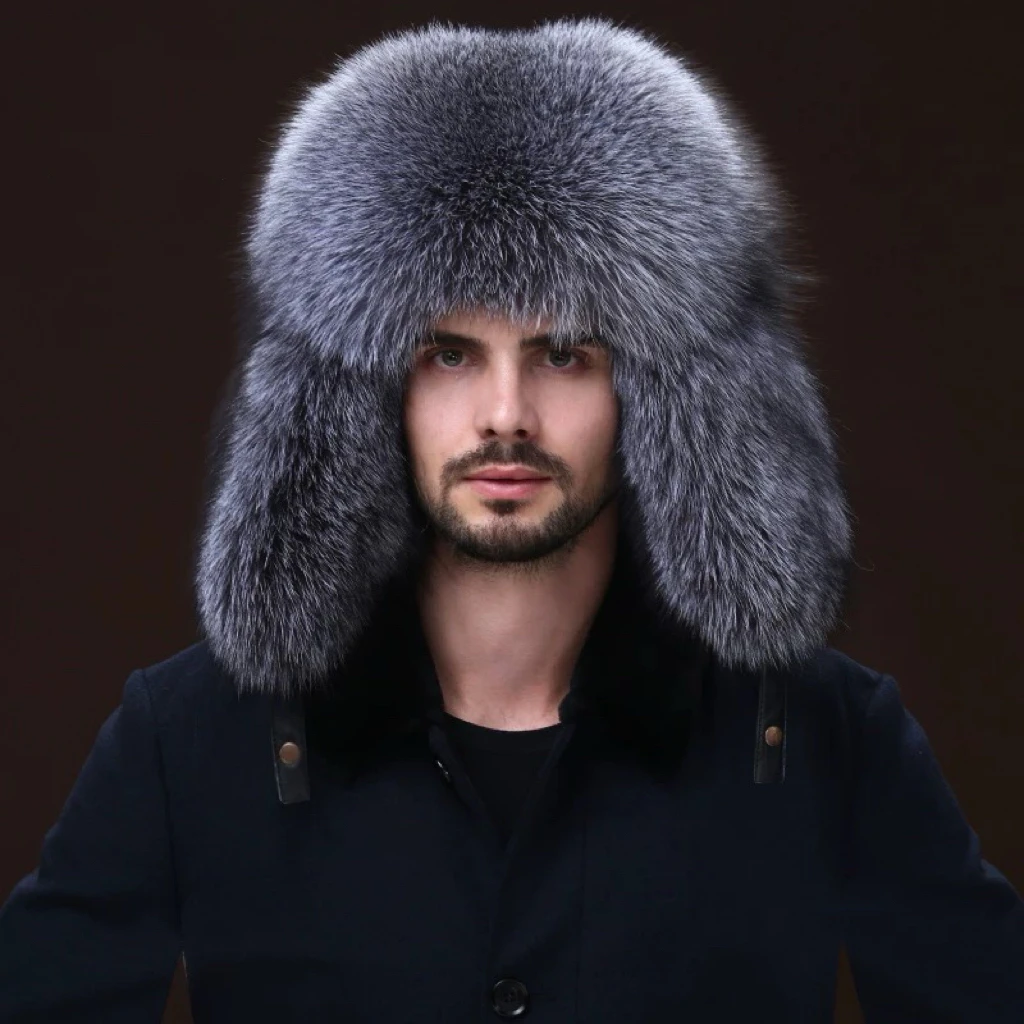 狐狸毛雷锋全毛霸王帽整皮冬季加厚保暖