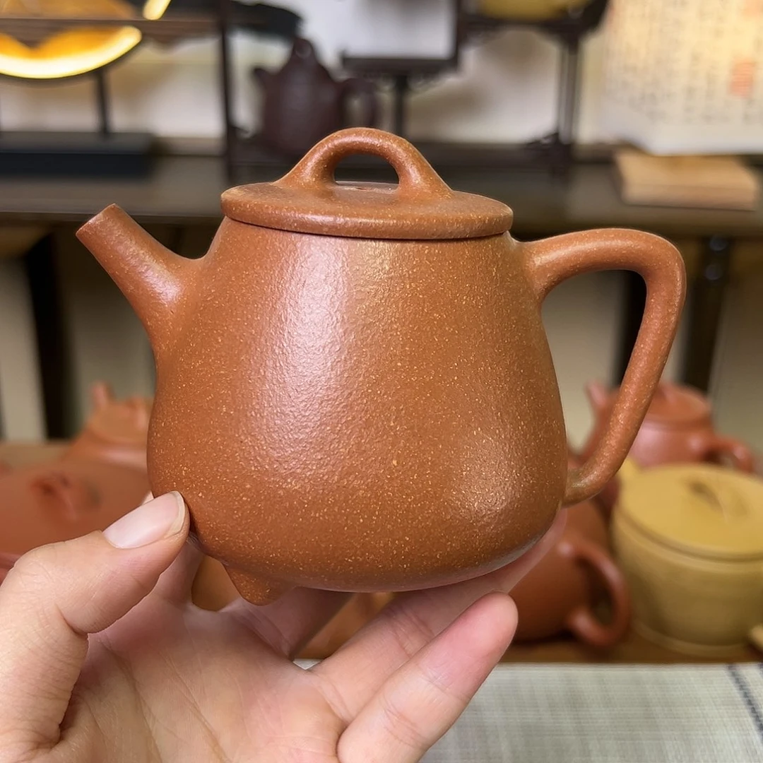 段泥茶壶紫砂壶高石瓢220cc黄降坡