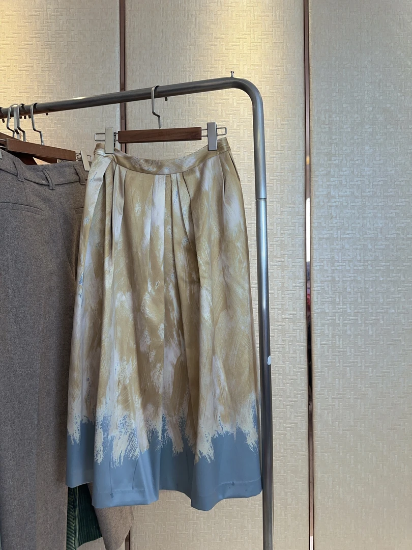 邂逅艺术-晕染印花油画伞裙