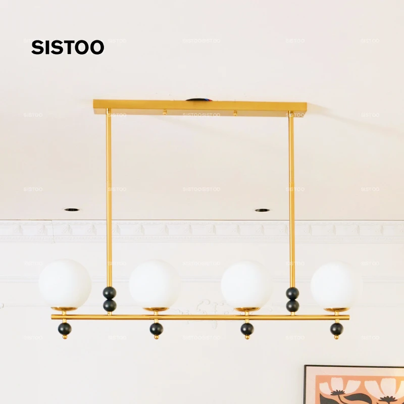 法式中古风实木卧室餐厅魔豆吊灯美式复古客厅书房南洋衣帽间灯具