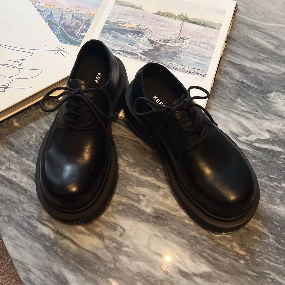 23032-13 松糕底女生皮鞋（跟高：5CM）