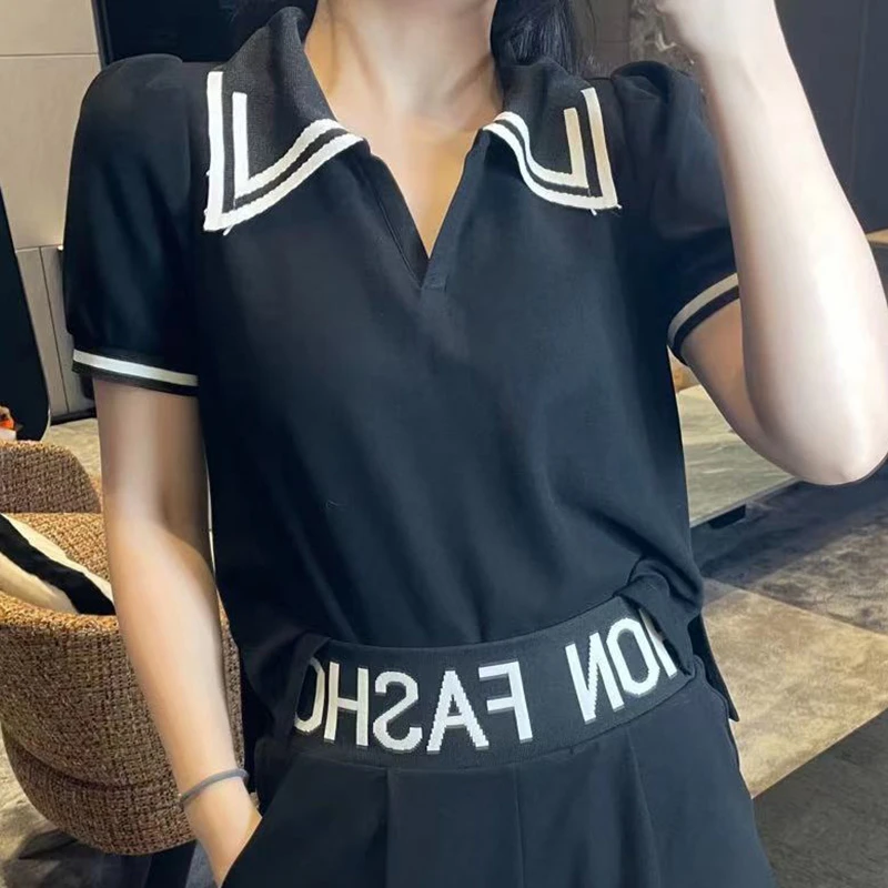 A210 字母polo套装（上衣）