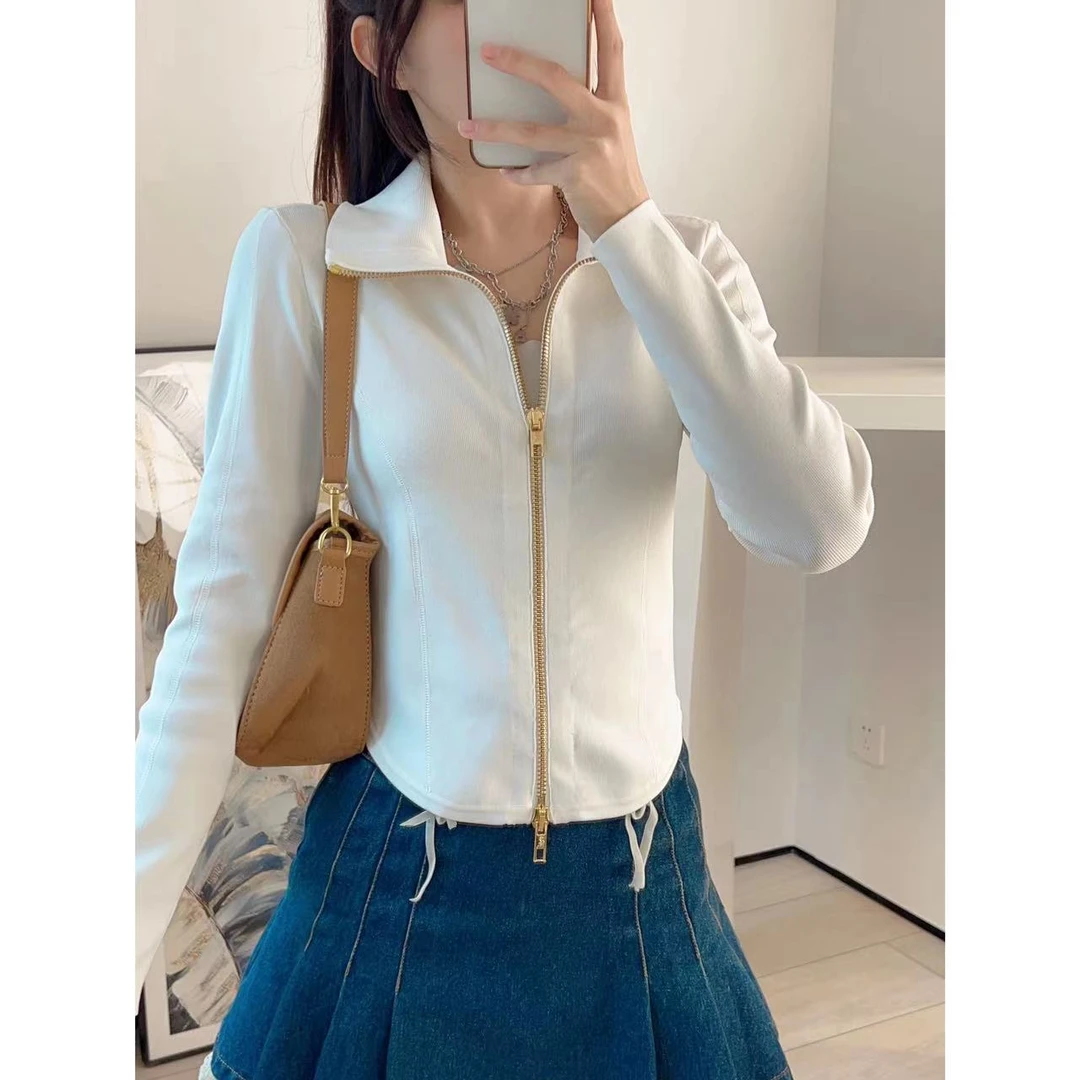 HX30 拉链针织上衣外套