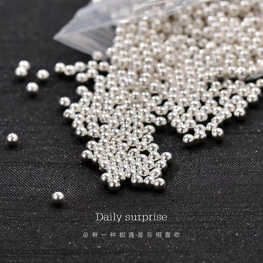 Dailysurprise 足银银制品 螺丝纹耳帽耳堵4颗螺旋耳帽珠珠耳饰3M