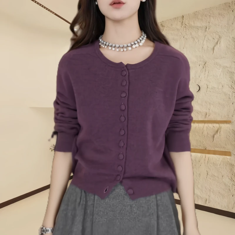 2025冬季新款洋气长袖宽松时尚休闲开衫外套百搭显瘦长袖穿搭上衣