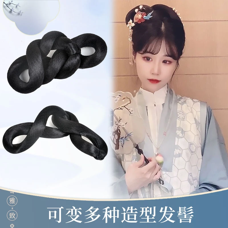 古风汉服发髻多用日常新手推荐款可爱唐风发髻古装汉服假宋制发包