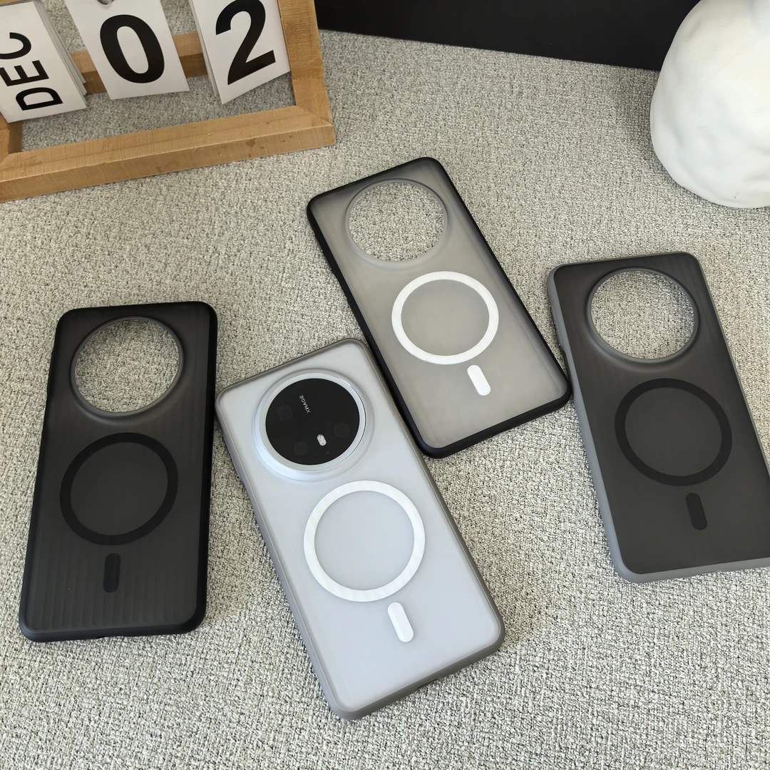 适用华为Mate70Pro手机壳磁吸瓦楞软包边简盾磁吸防摔mate70磨砂+