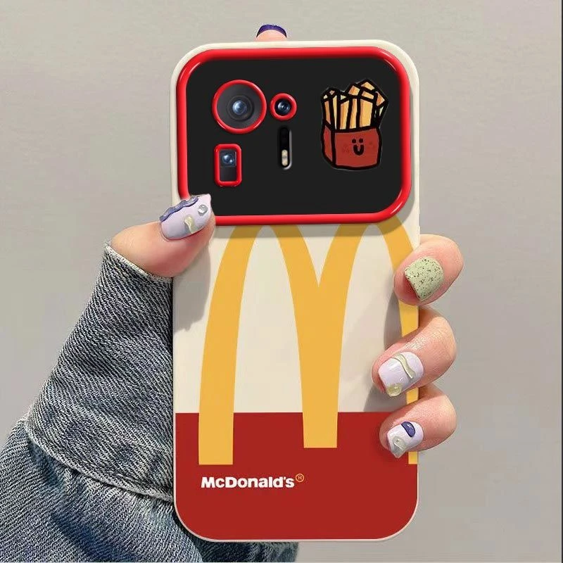 大视窗M记薯条小米MIX4手机壳硅胶软壳保护套全包卡通潮牌防摔薄