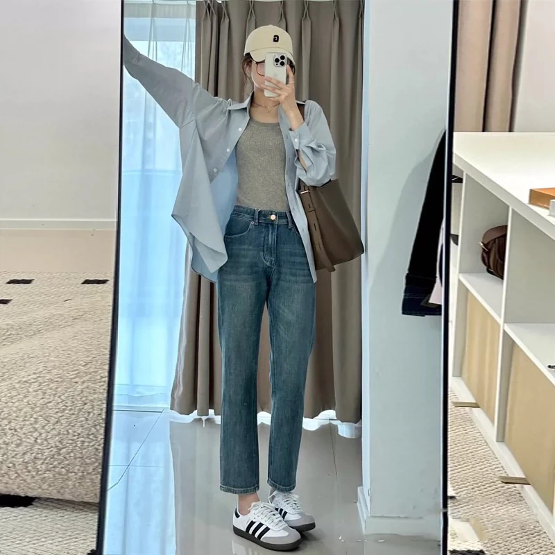 B85379春季新品百搭显瘦牛仔裤