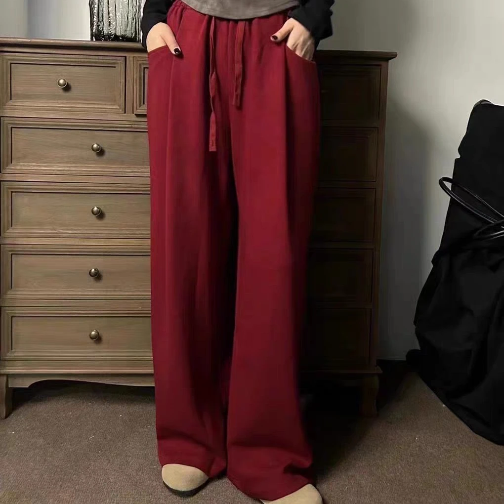 B23207高腰直筒阔腿裤高级感宽松百搭休闲长裤