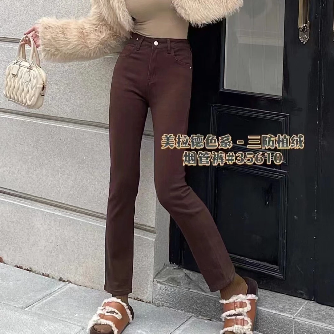 B35610秋冬新品高腰显瘦长裤