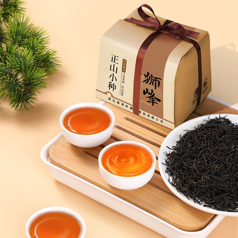 狮峰牌 特级正山小种茶叶武夷山红茶250g色泽乌润浓香醇厚