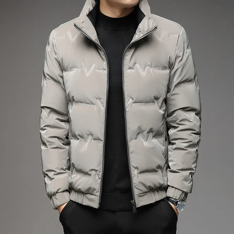 雪中飞羽绒服男短款2021新款冬季显瘦保暖外套2022新款白鸭绒外套