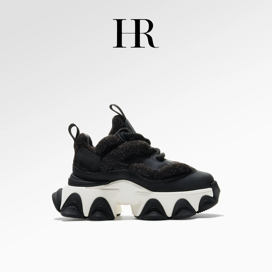 HR/赫莲娜高级老爹鞋女2024新款爆款小众百搭厚底增高休闲运动鞋