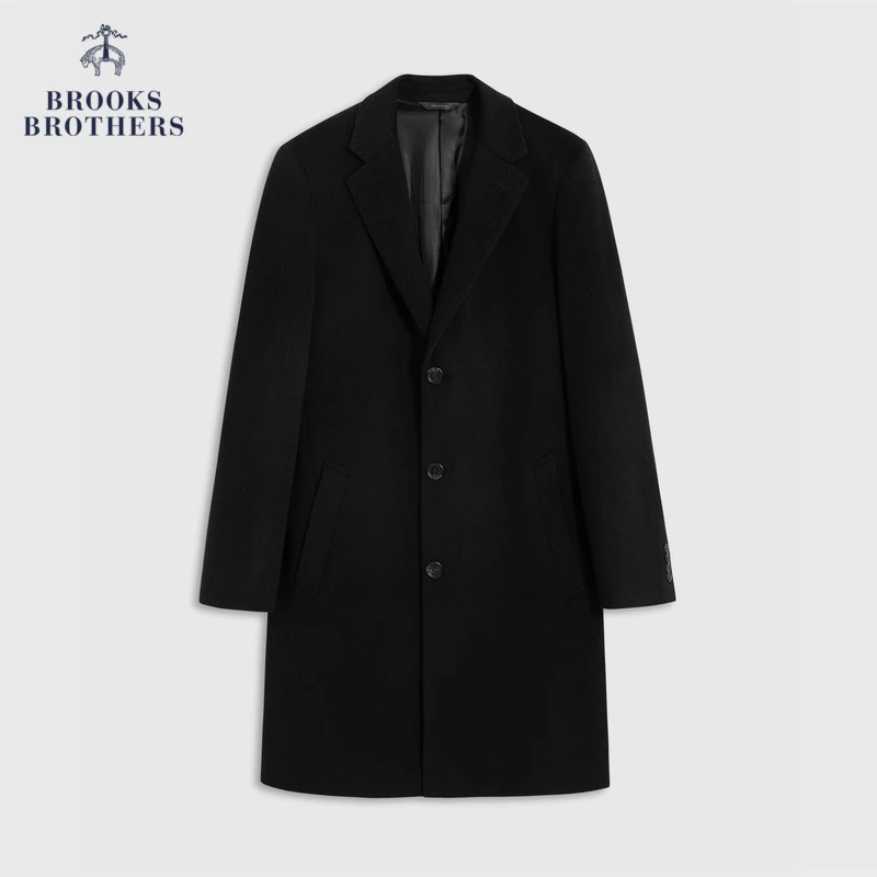 Brooks Brothers/布克兄弟男秋冬绵羊毛商务通勤长款保暖西装外套