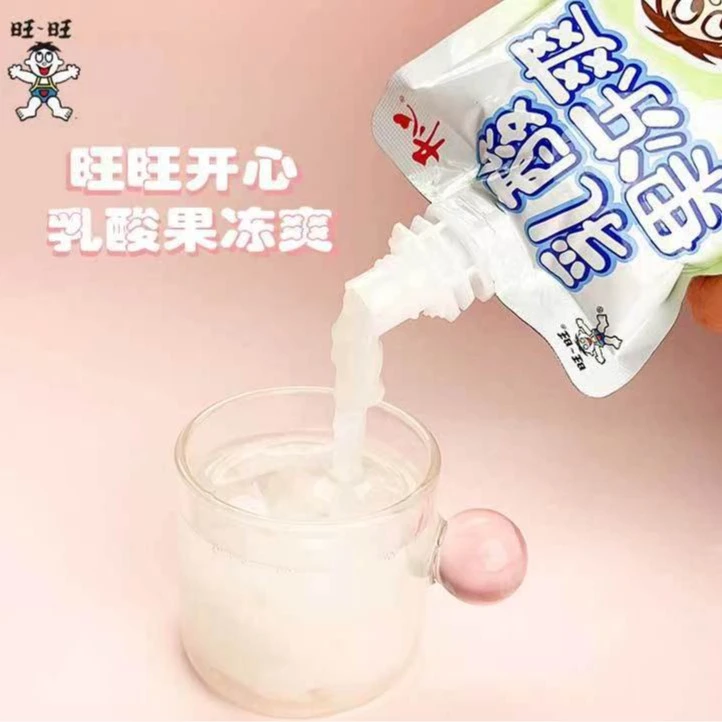 旺旺乳酸果冻爽混合口味12袋儿童夏天食用果味散装奶味蜜桃清凉
