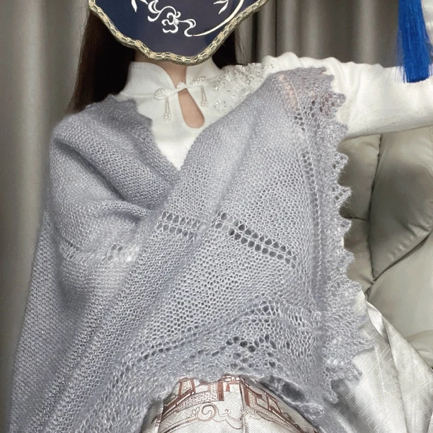 【设得兰】材料包-亮马版 2股织-手工DIY編織-小亮片馬海毛线1团