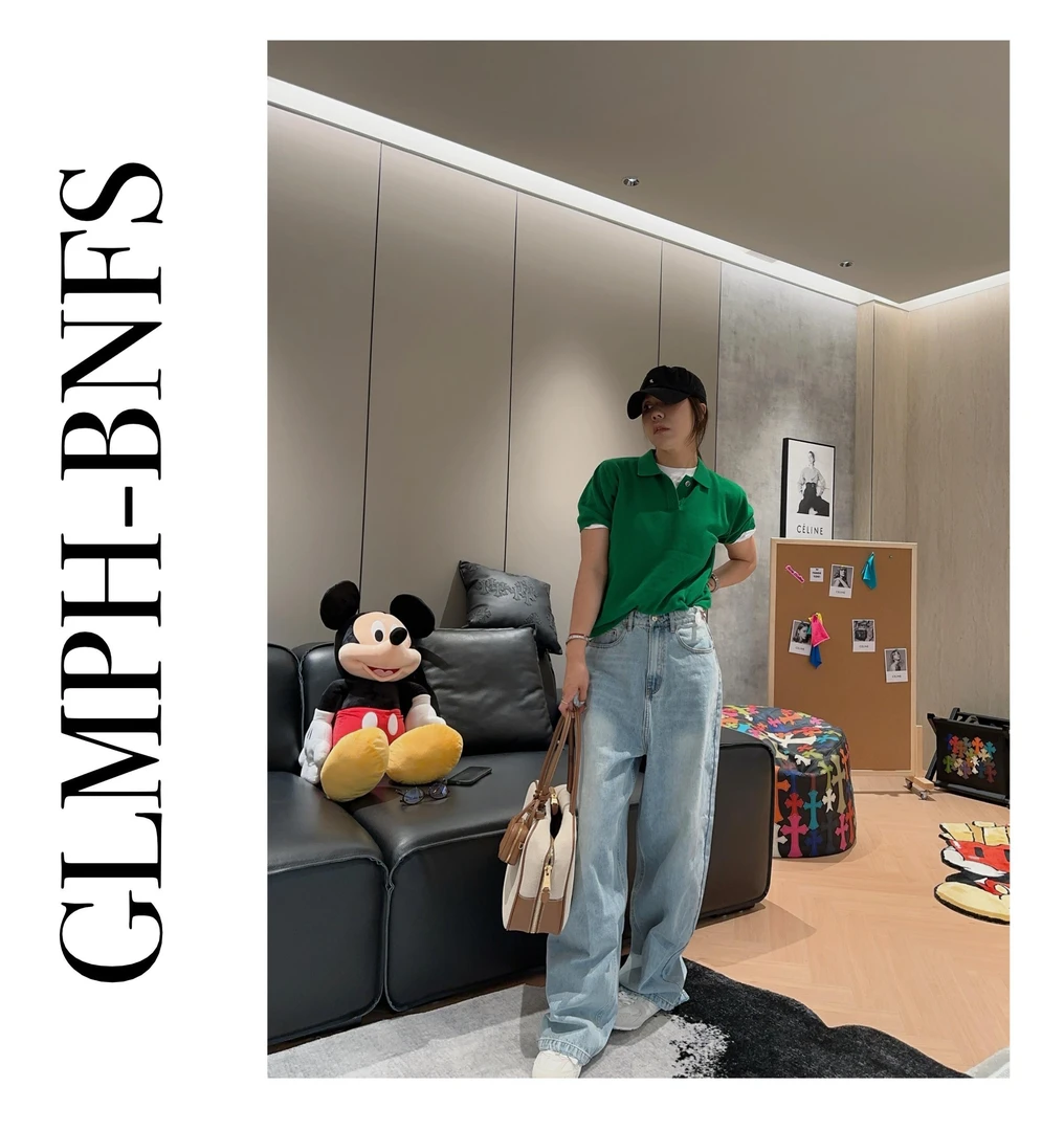 GLMPH-BNFS【缪斯女孩】简约宽松百搭短袖休闲T恤-541