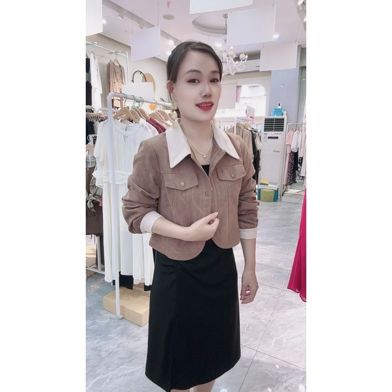 《依米》拼接外套百搭修身