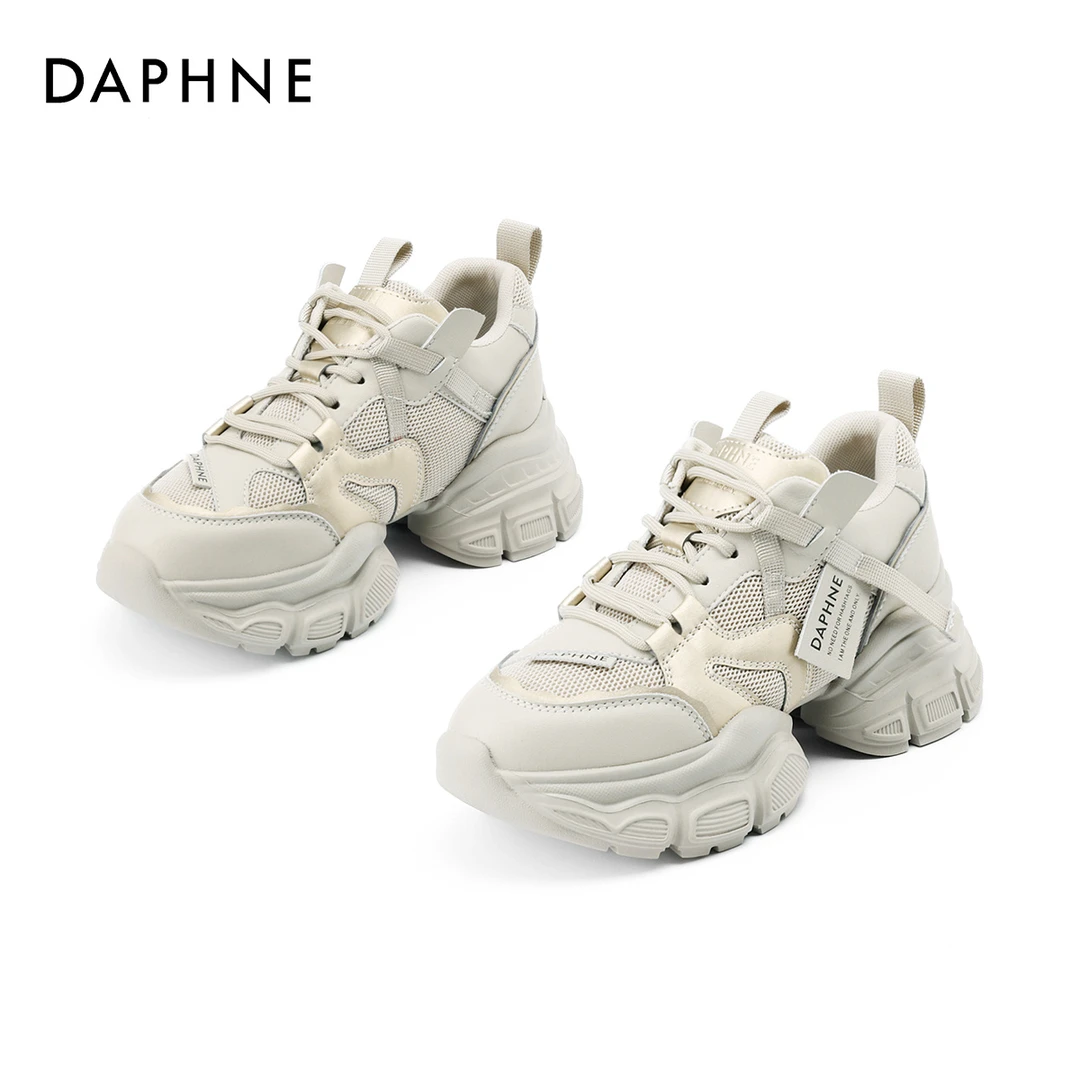 Daphne/达芙妮厚底增高老爹鞋2023新款秋潮流女鞋网红爆款运动鞋