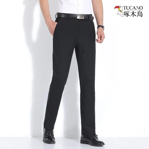 TUCANO/啄木鳥2320冰氧丝 夏季款商务休闲直筒裤男士薄款弹力长裤