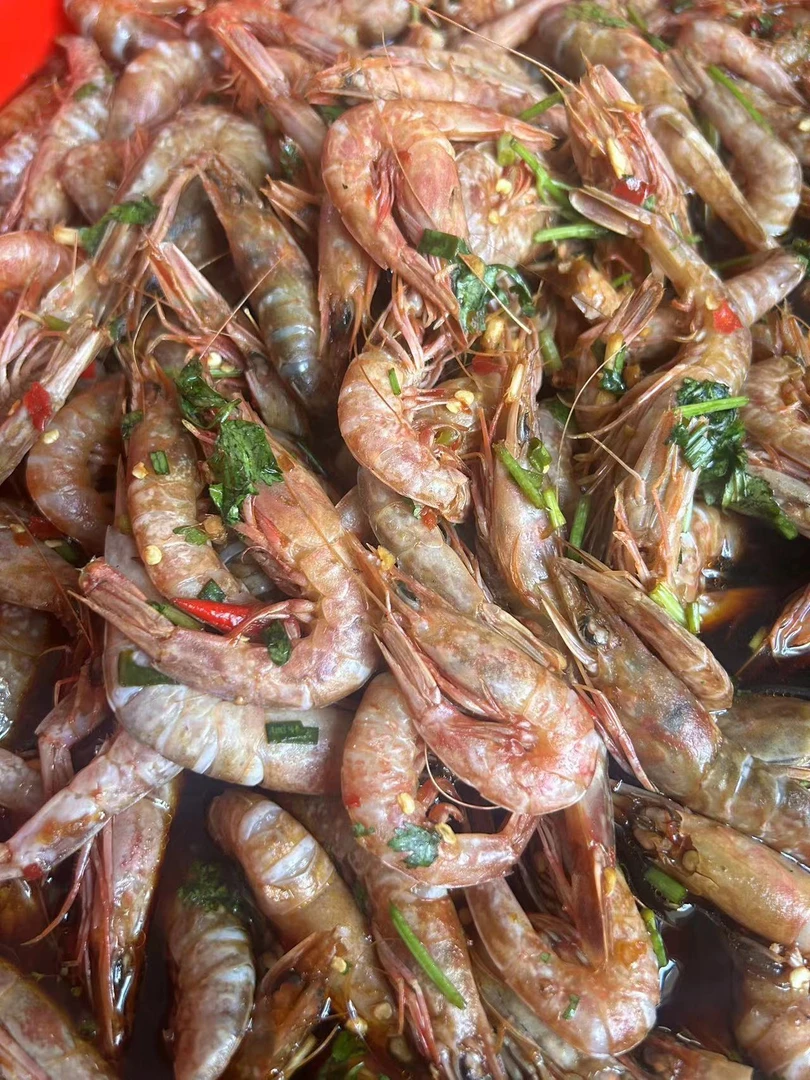 甲子特产生腌厚壳虾