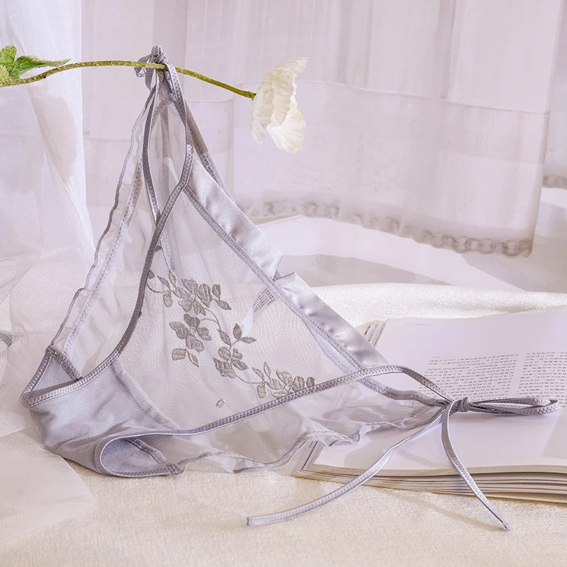 绑带小兰花~新款女蕾丝三角内裤舒适贴身低腰无痕性感短裤_