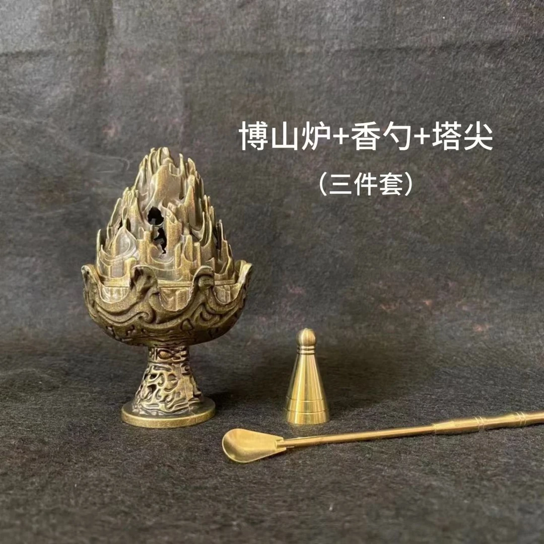 小香炉摆件创意室内熏炉家用塔香博山炉香粉香道熏香仿古车载香薰