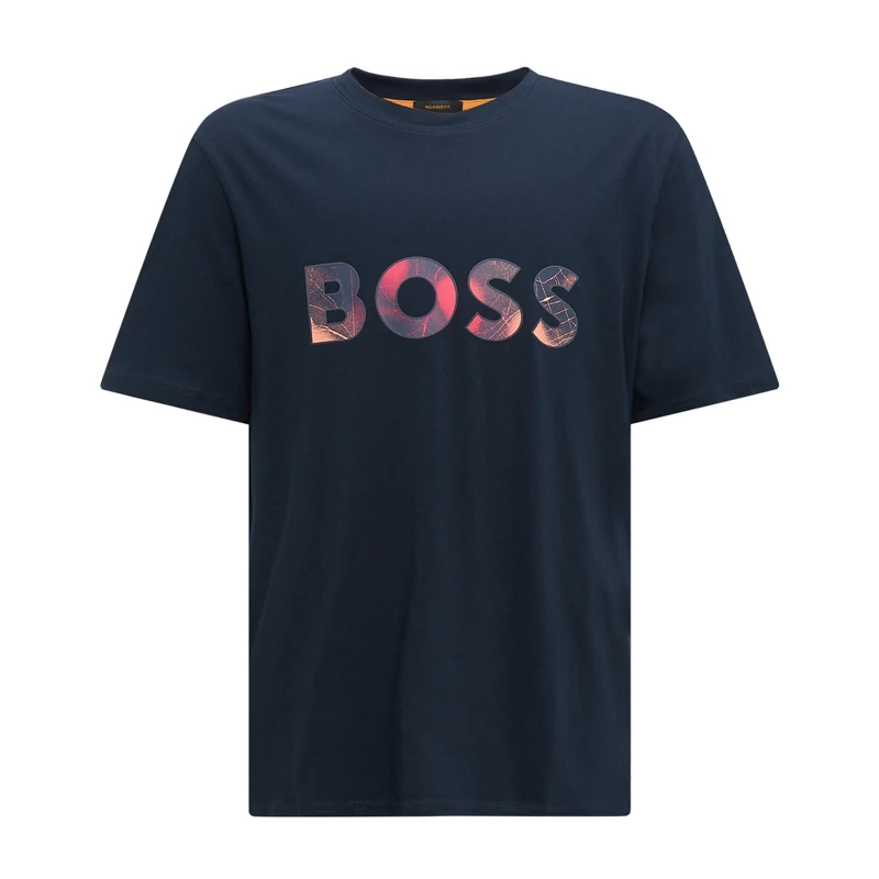 BOSS雨果博斯男士休闲时尚印花圆领夏季短袖国际奢侈品牌t恤男款