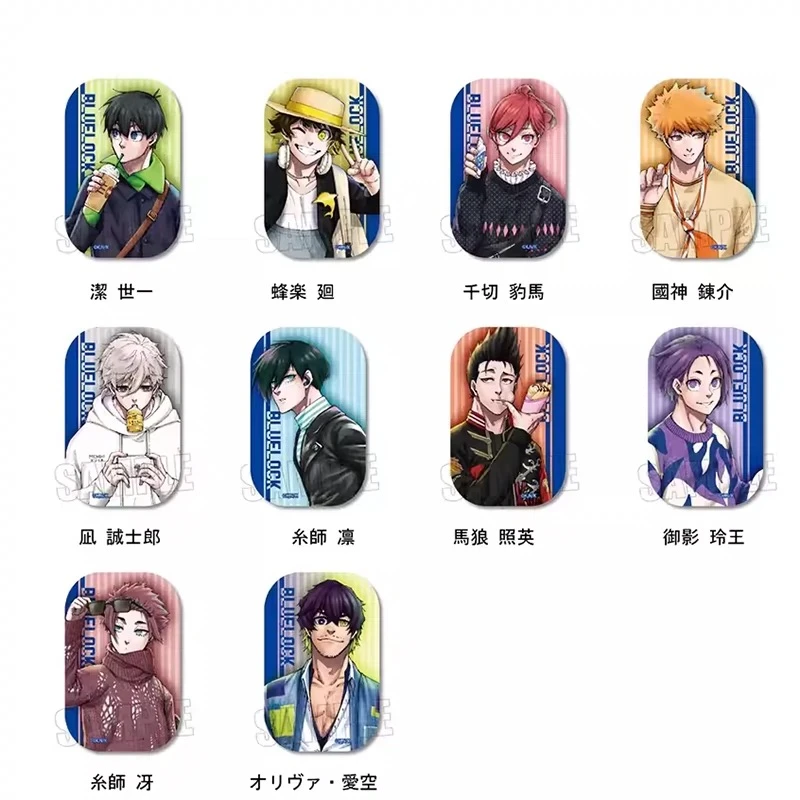 蓝色监狱私服常服原画圆角方吧唧徽章 （直播间代拆）