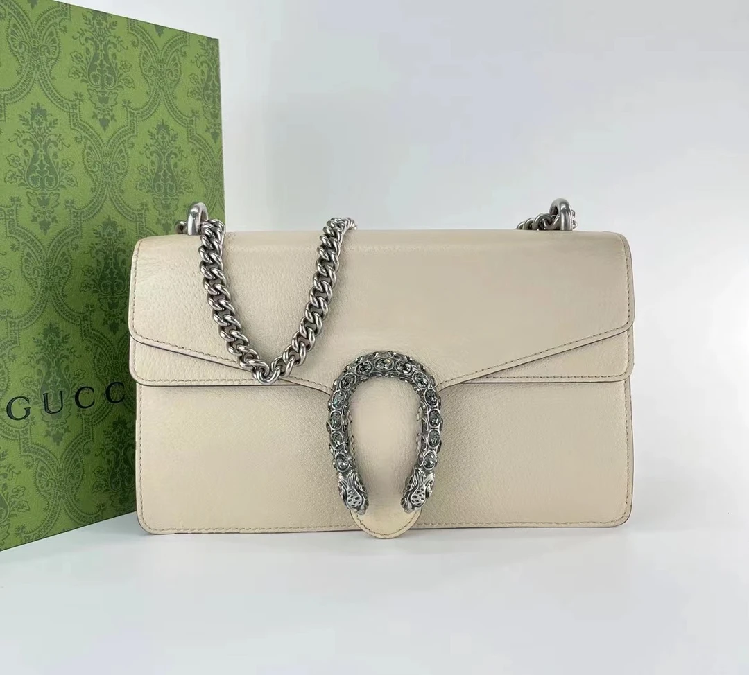 99新 GUCCI/古驰  新款钻扣白酒神/单层/链条包/D店