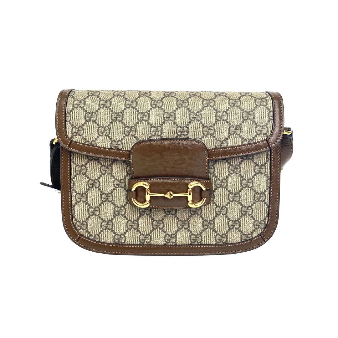 99新 GUCCI/古驰   焦糖色马鞍/马衔扣/肩包 /理理