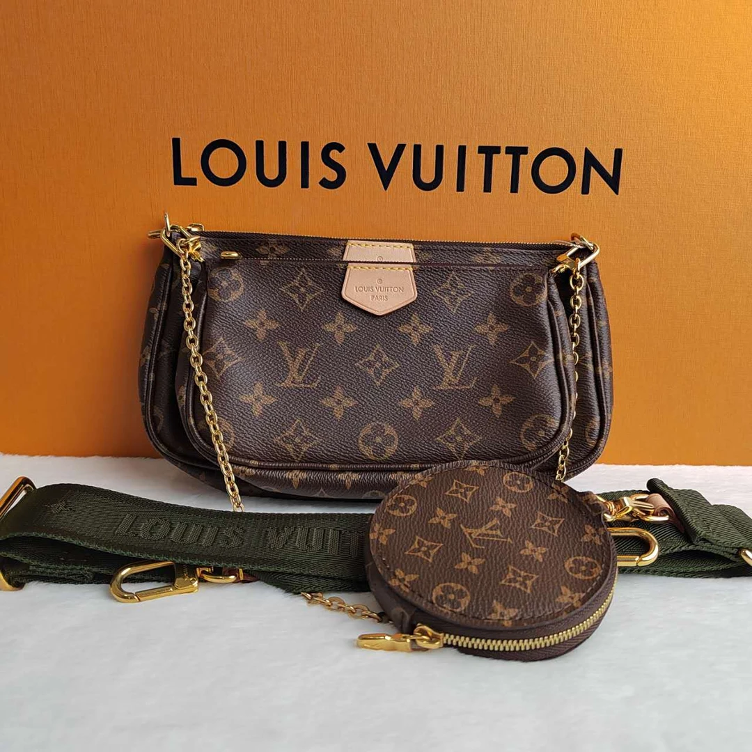 99新 LV/LouisVuitton/路易威登/五合一/绿肩带/66666