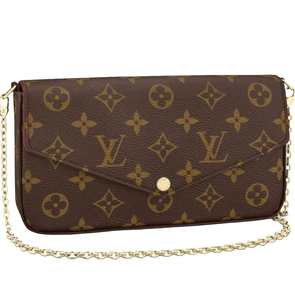 99新 LouisVuitton/路易威登 老花三合一链条单肩包/理理