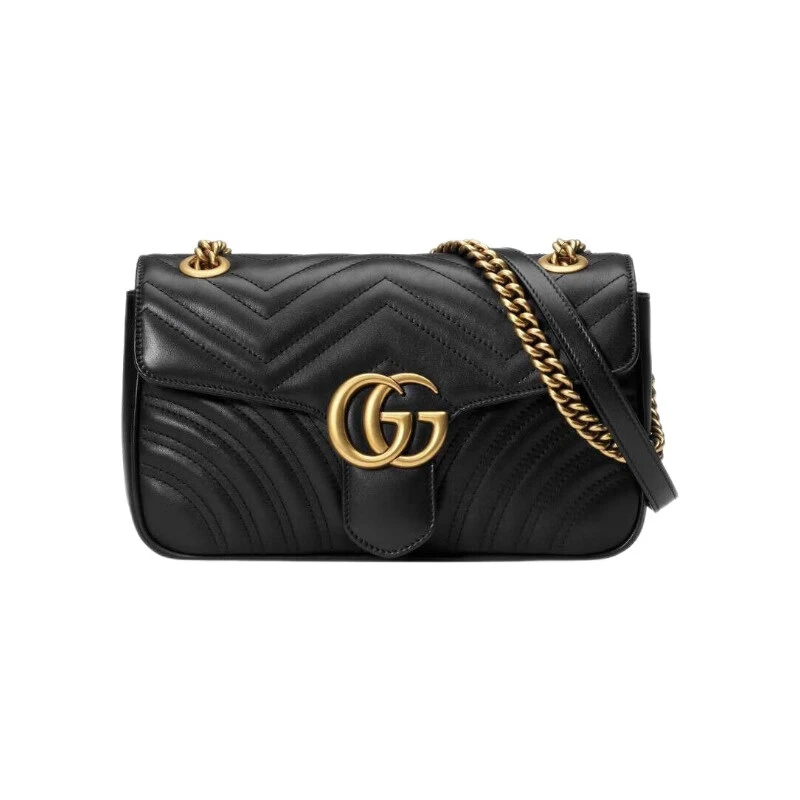 99新 GUCCI/古驰 /女包马蒙小号牛皮链条单肩包GG斜挎包1207025