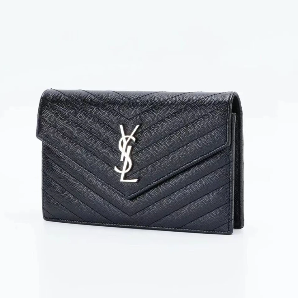 全新未使用 YSL/圣罗兰 /小号黑银 /信封包/单肩斜挎包1223010