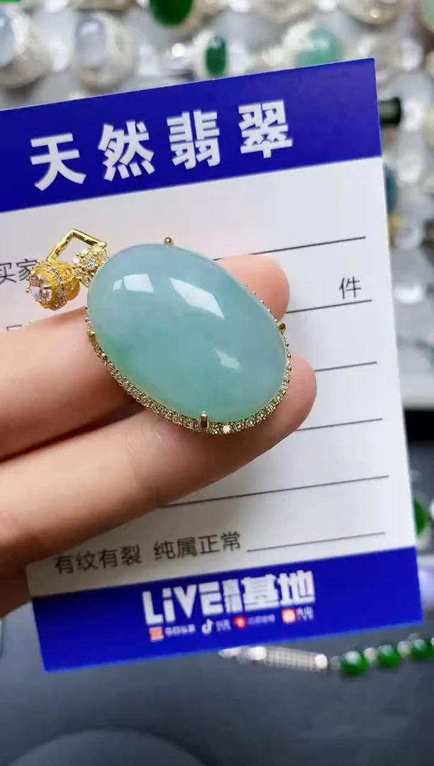 【闪购商品】翡翠颈饰银S925镶嵌0743