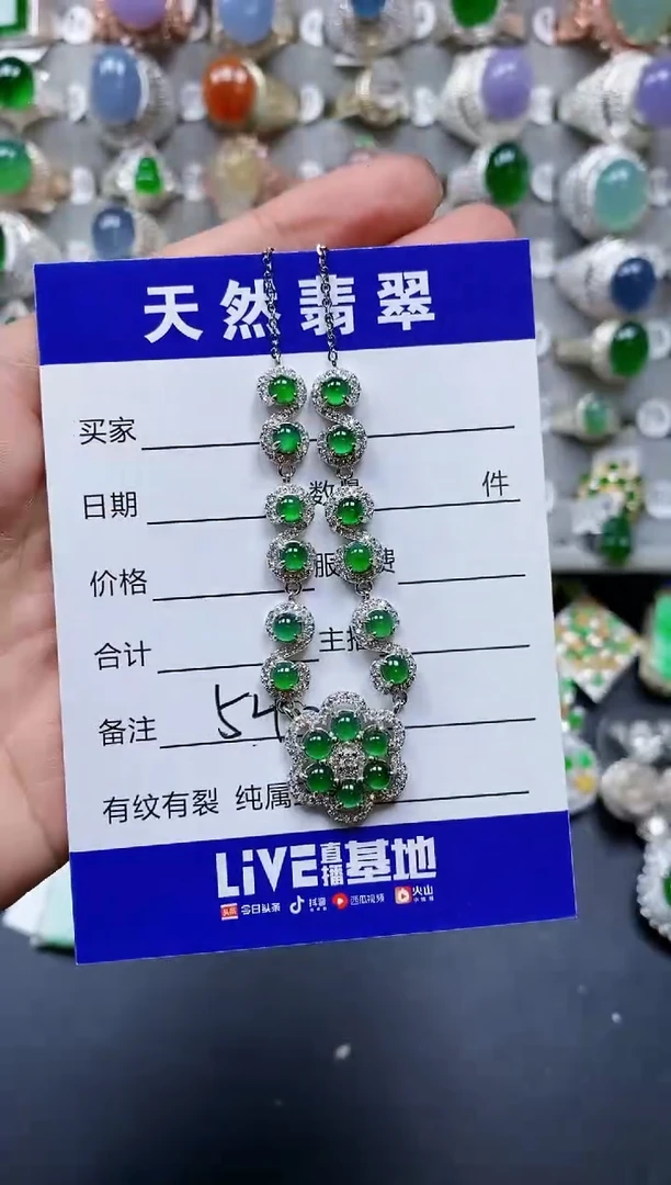 【闪购商品】翡翠颈饰银S925镶嵌0540