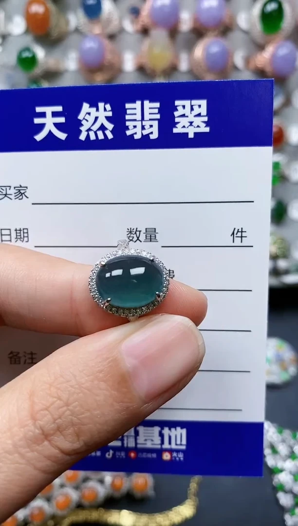 【闪购商品】翡翠戒指银S925镶嵌0295
