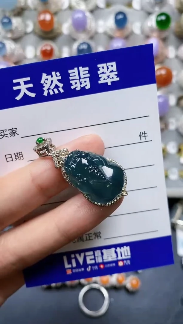 【闪购商品】翡翠颈饰银S925镶嵌0711