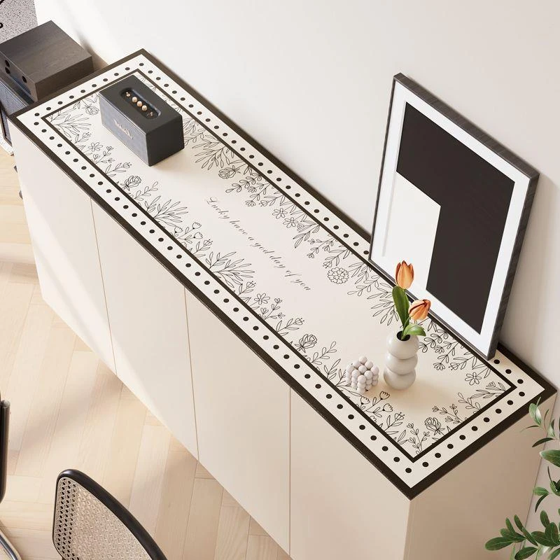 硅藻泥面垫桌布茶几布入户鞋柜保护垫玄关餐边柜台面吸水防滑长条