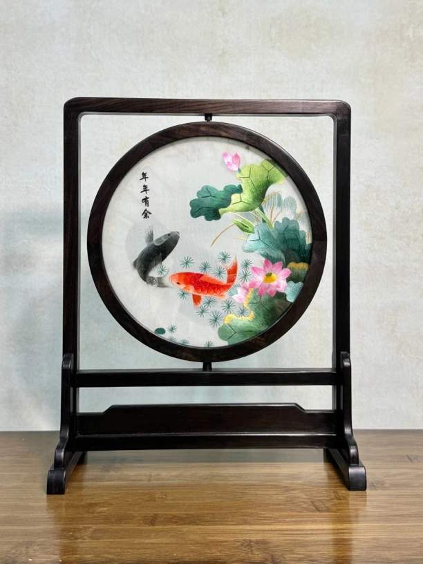 苏绣手工刺绣双面绣商务伴手礼品中国风工艺品家居送老外精美定制