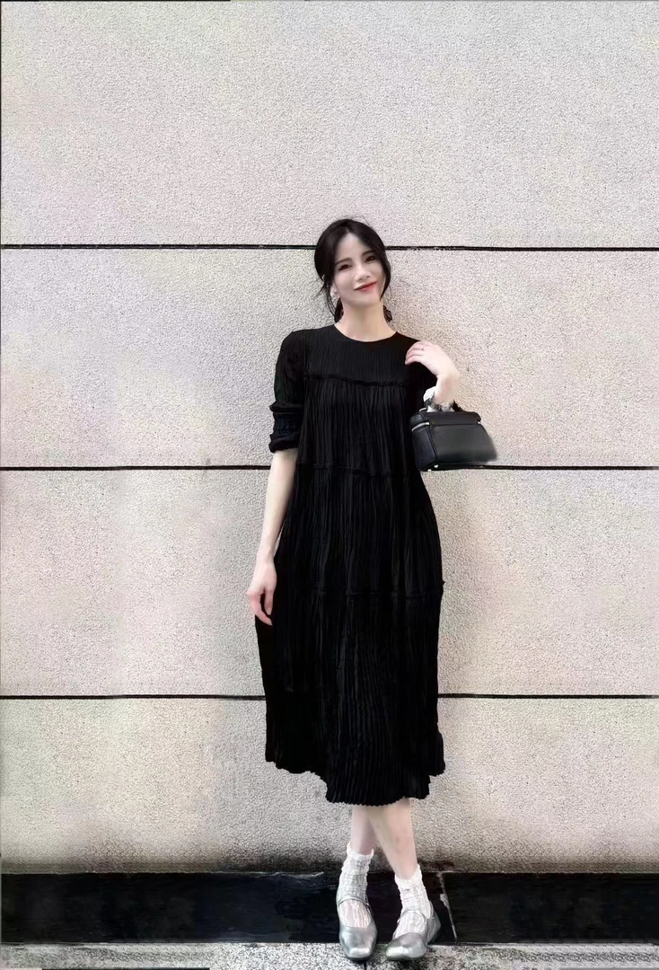 易缔媤新款长袖连衣裙D53028