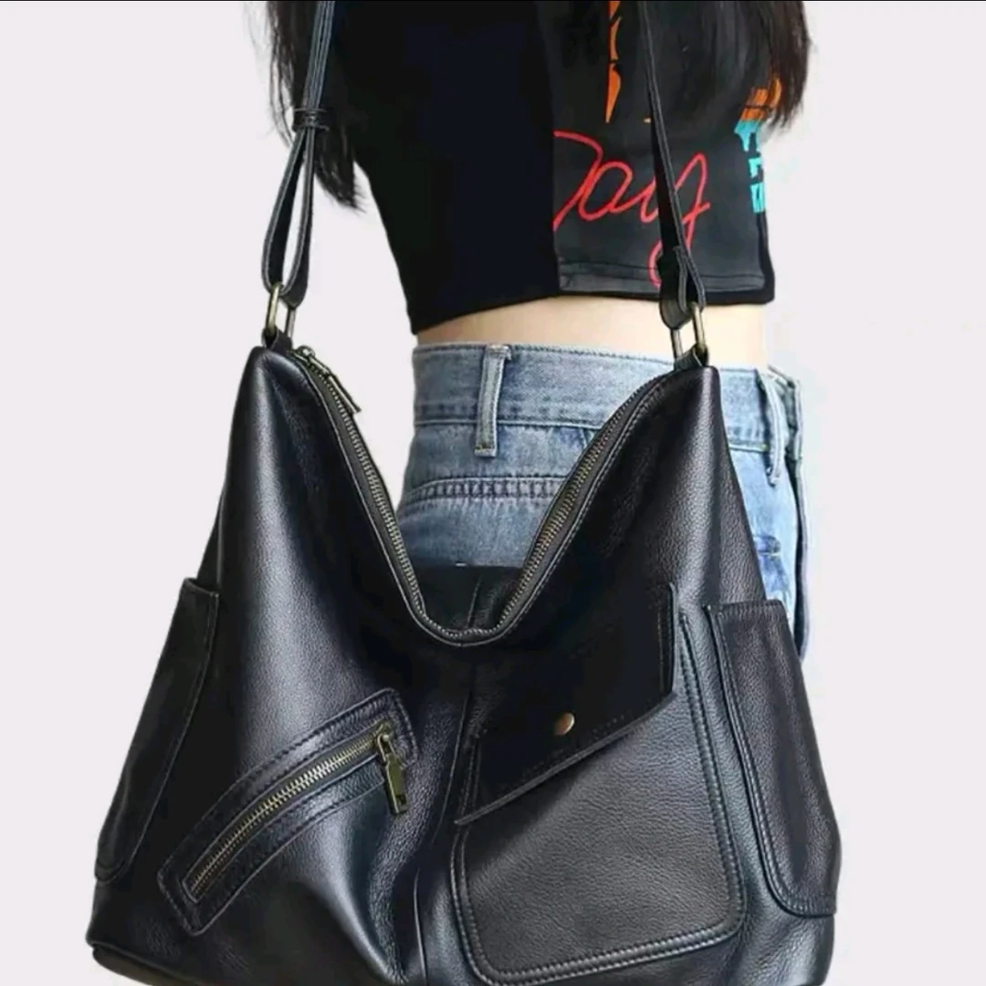 新品秋冬欧美时尚女包托特包软皮休闲大包大容量单肩多口袋283