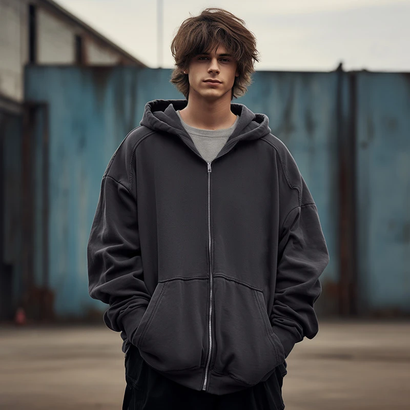 200斤以上加肥加大码男装胖子纯棉外套拉链卫衣宽松复古春秋季男