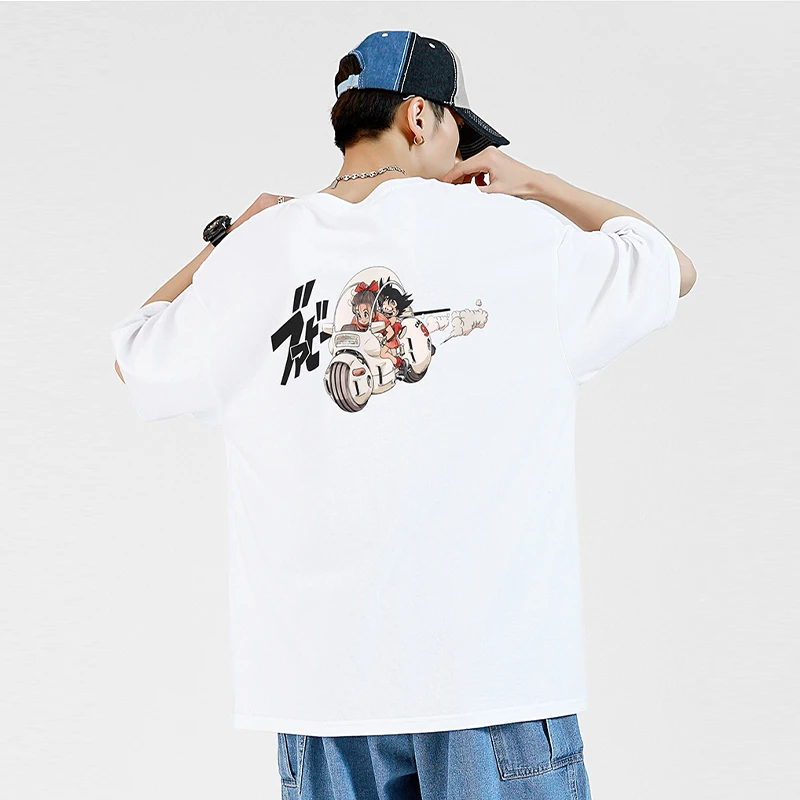 【重磅300g】情侣款七龙珠悟空动漫纯棉印花短袖T恤半袖大码夏季