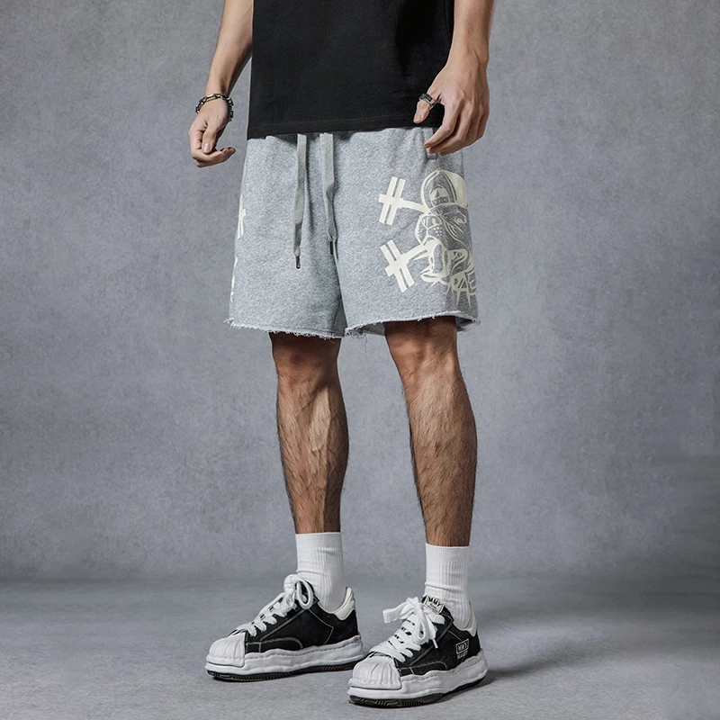 肌肉狗 运动短裤男潮牌美式夏季宽松休闲跑步球裤训练健身五分裤