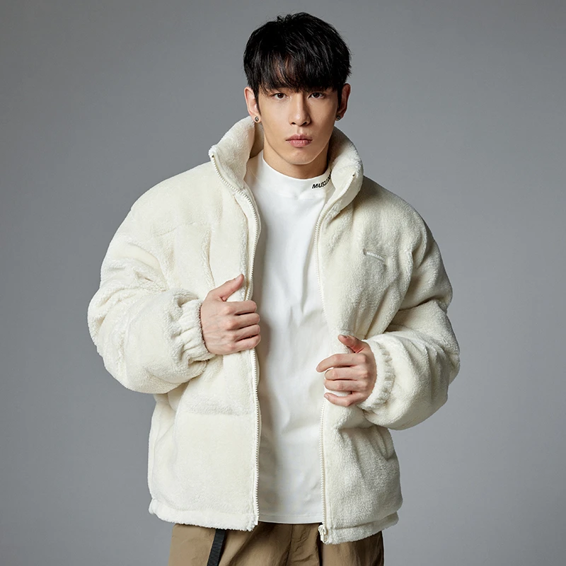 肌肉狗 棉服男冬季新款运动外套潮牌宽松立领面包服保暖