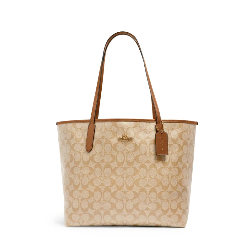COACH/蔻驰 City 女士经典印花手提单肩包托特包 5696 香港直发