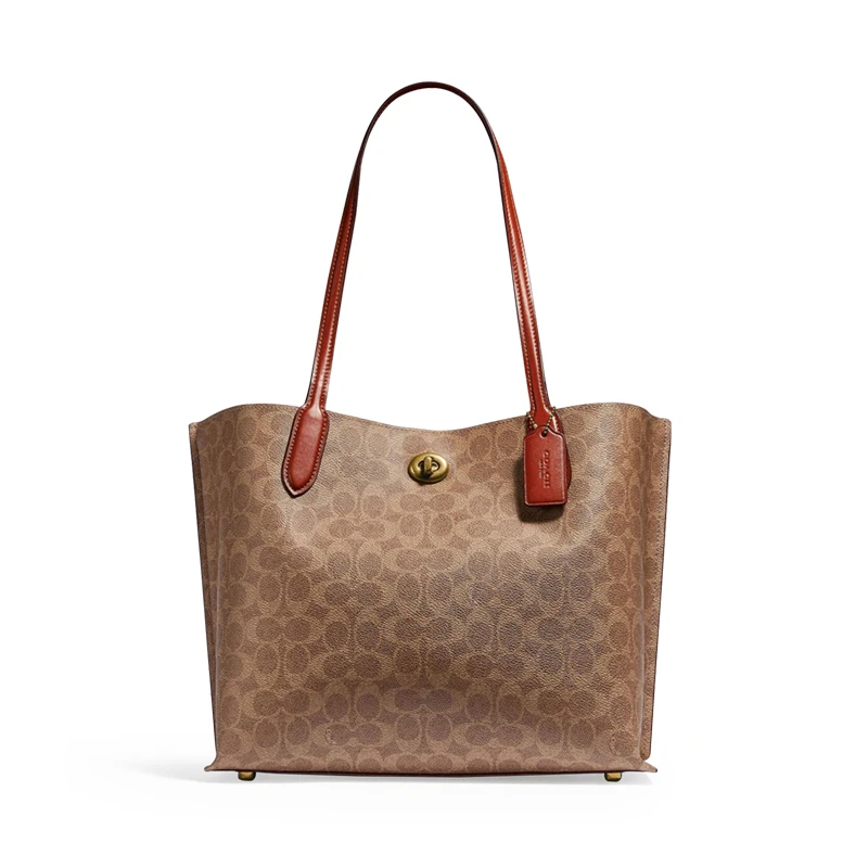 COACH/蔻驰WILLOW女士经典印花手提单肩包托特包 C0693 香港直发